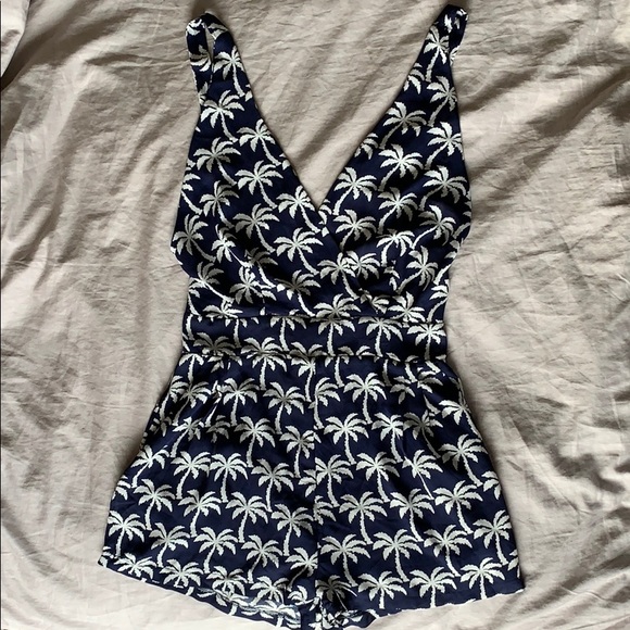 Ravi Famous Printed Backless Romper